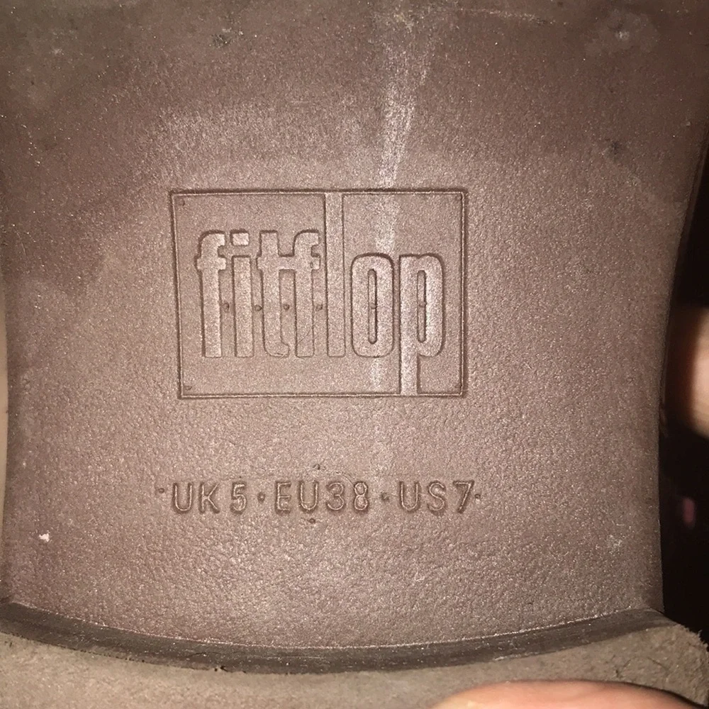 Fitflop burgundy ankle boots, worn once